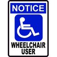 thumbnail image 1 of 5in x 7in Notice Wheelchair User Magnet, 1 of 3