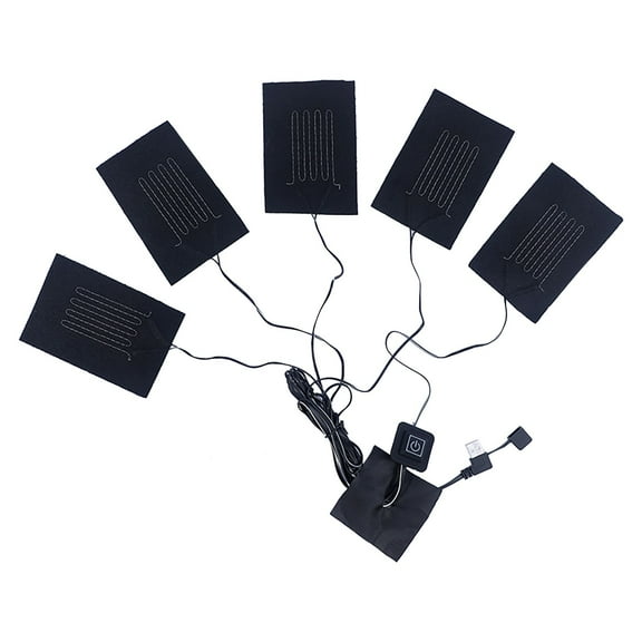 5in1 Heated Cloth Thermal Warmer Jacket Vest USB Heater Body Pad Small Appliances