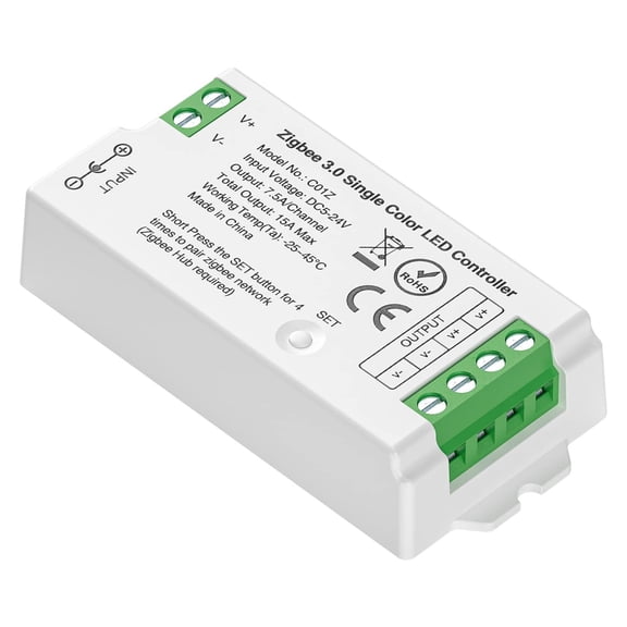 5in1 LM052 Tuya Zigbee3.0 LED Controller Support Dimming CCT RGB RGBW RGBCCT PWM LED Strip Compatible with Echo Plus/4th Gen, Philip Gateway Work with WR01RF WR02RF etc