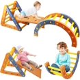 thumbnail image 1 of 5in1 Triangle Climbing Toys, Plastic Toddler Climbing Toys, Kids Climbing Set with Arch & Ramp & Ladder, Foldable Baby Jungle Climbing Gym, Outdoor & Indoor Kids Climbing Toys, 1 of 6