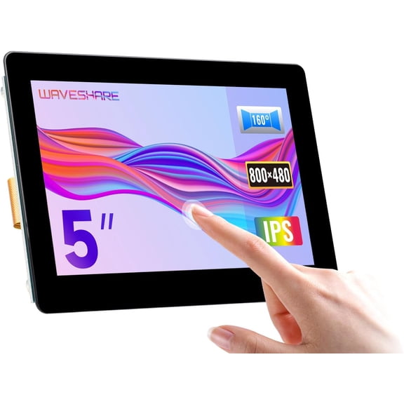 5inch Capacitive IPS Touch Display Compatible with 5/4B/3B+/3A+/3B/2B/B+/A+/ CM3/3+/4 800480 Resolution DSI Interface Low Power Consumption