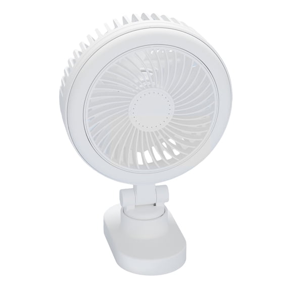 5inch Clip on Fan 2000mAh Battery Operated Fan With LED Light Rechargeable Camping Fan 3 Speed Desktop Quiet Fan