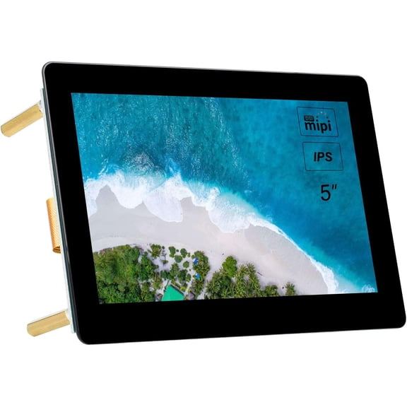 5inch IPS Touchscreen for DSI LCD Screen 800480 Capacitive Touch Display Support 4B 3B+ 3A+ 3B 2B B+ A+ CM3/3+/4 Compatible with RasPi OS/Ubuntu/Kali/WIN10 IoT/Retropie