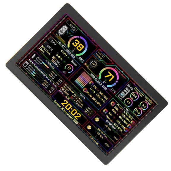 5inch Type C Secondary Screen Computer CPU GPU Monitor USB Display Sub Screen Dynamic 1024x600 LCD Display