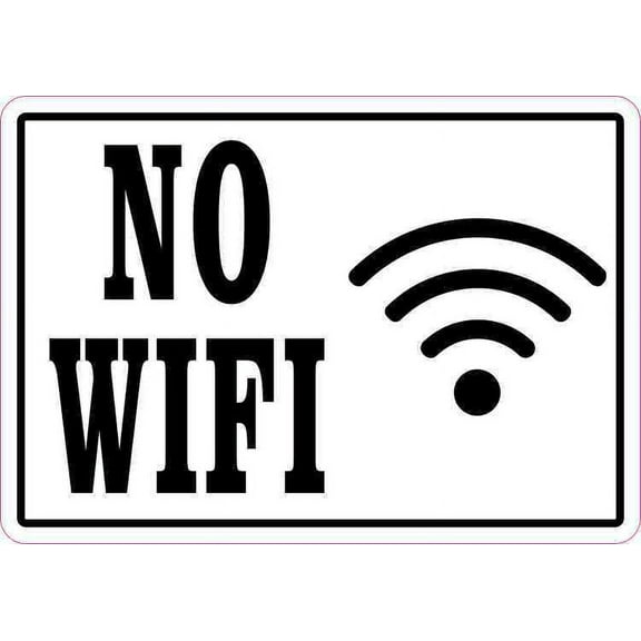 5inx3.5in No WiFi Magnet Vinyl Magnetic Business Door Sign Symbol Magnets