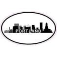 thumbnail image 1 of 5inx3in Oval Portland Skyline Sticker Vinyl Luggage Decal Car Cu, 1 of 1