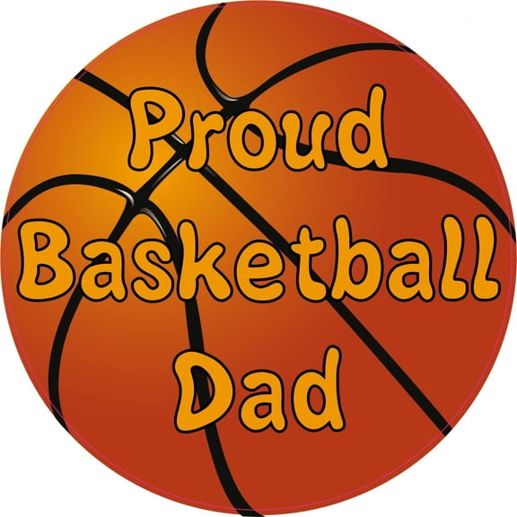 5inx5in Proud Basketball Dad Bumper Sticker Decal Car Window Stickers Vinyl Decals