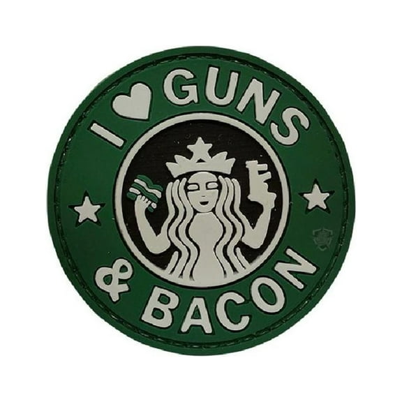 5ive Star Gear 6713000 I Love Guns and Bacon 2.25" Round Morale Patch