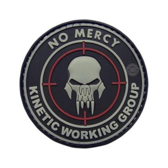 5ive Star Gear No Mercy Skull PVC Morale Patch, 2.25" Vinyl Patch