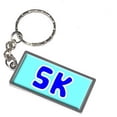 thumbnail image 1 of 5k Running Blue Keychain Key Chain Ring, 1 of 1