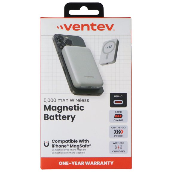 5k mAh Portable Magnetic Battery - Ventev