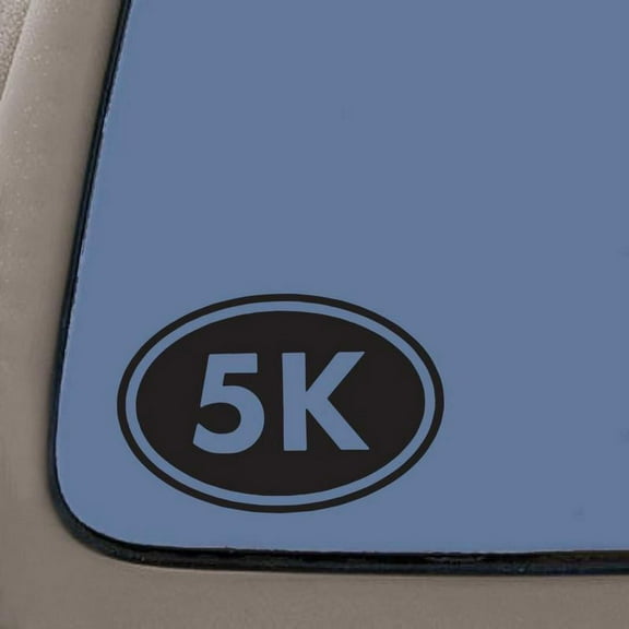 5k vinyl decal | 5.25-inches by 3.5-inches | black | car truck van suv laptop macbook wall decals