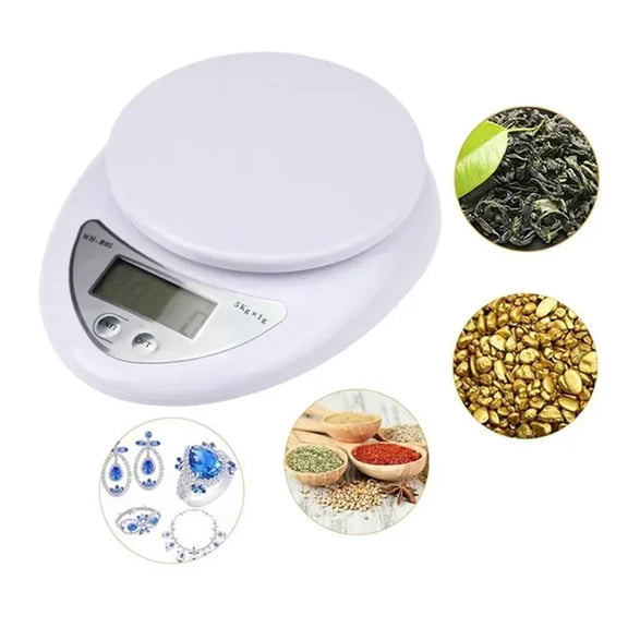 5kg LED Portable Digital Precision Scale Great for Kitchen Food Weighting Compact Electronic Balance ,Multiple Accessories