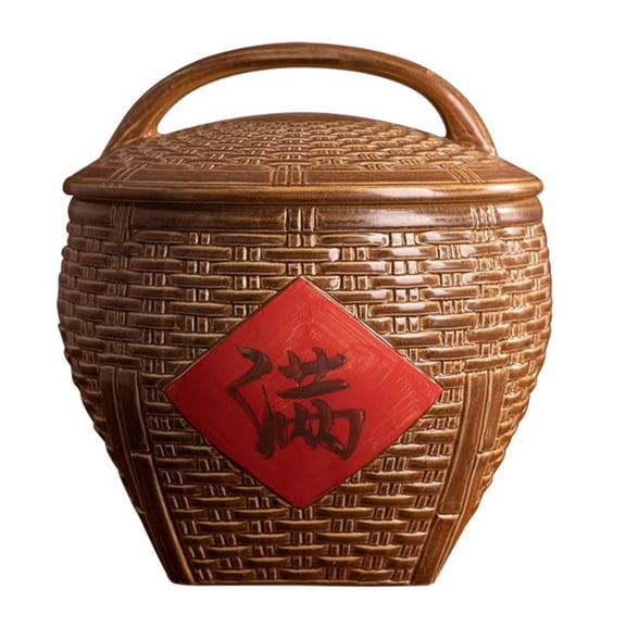 5kg Large Ceramic Food Storage Containers, Grain Rice Bucket with Lid, Kitchen & Pantry Organization for Rice, Soybeans, Corn, Flour, Oatmeal