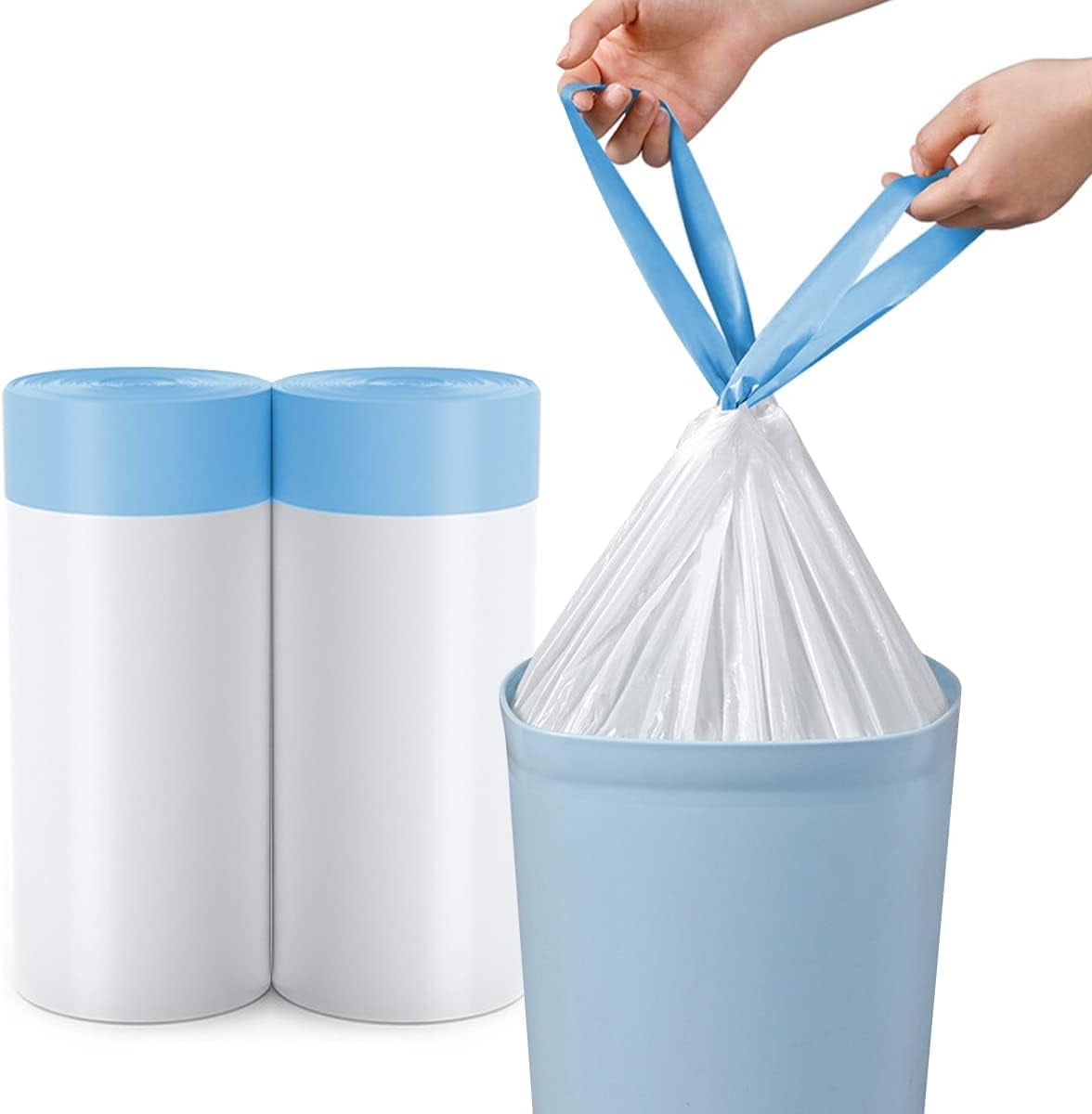 5l Bin Bags Small Bin Liner Clear Drawstring Trash Bags Pedal Waste