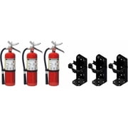 5lb ABC Dry Chemical Fire Extinguisher with Heavy Duty Vehicle Bracket 3 each