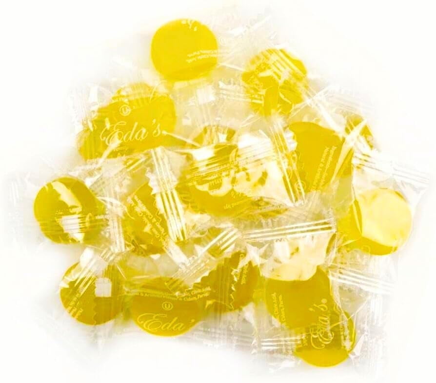 5lb Eda's Sugar Free Lemon Hard Candy by Nuts To You | Organic, Vegan & Sugar Free Naturally Flavored Vintage Candy | Individually Wrapped
