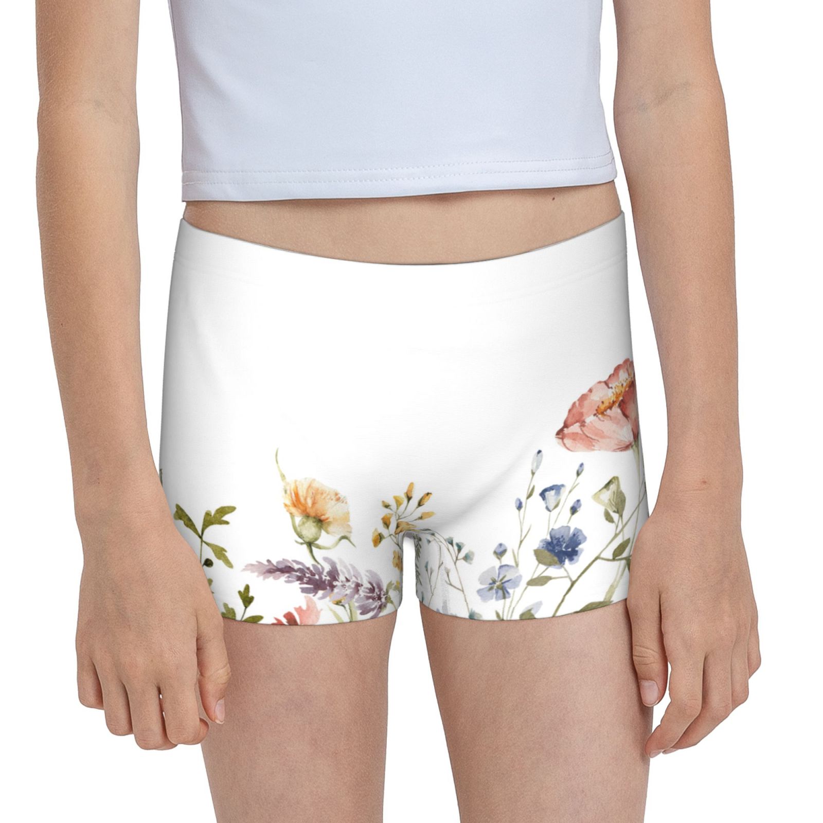 Easygdp Watercolor Floral Girls Hipster Cotton Underwear Little Girls