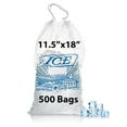 thumbnail image 1 of 5lb Metallocene Ice Bag - 11.5"x18" & (500 Bags) 1.2Mil Printed Ice Bag with Drawstring Closure - Heavy-Duty Plastic Ice Bags - Convenient Bulk Pack for Ice Storage and More, 1 of 7