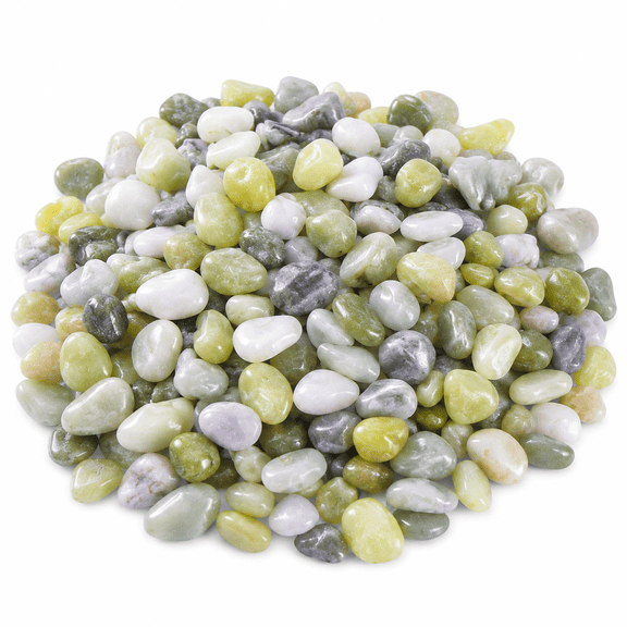 5lb Small Pebbles for Indoor Plants, 3/8 Inch Decorative Jade Rocks