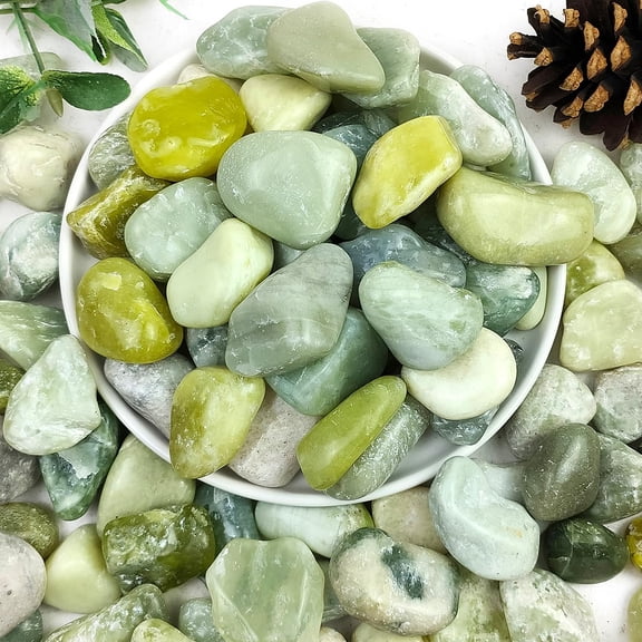 5lbs White River Rocks, 1-2 Inch Natural Pebbles for Indoor Plants, High Polished Decorative Stones Vase Filler Fish Tank Aquariums Landscaping Garden Outdoor and Indoor DIY