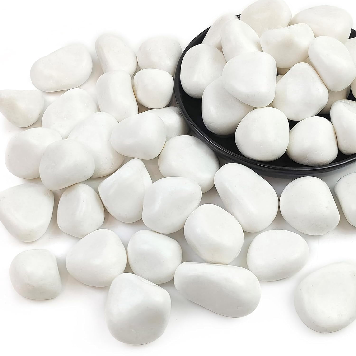 5lbs White Rocks for Landscaping, 1-2 Inch Decorative Pebbles - Walmart.com