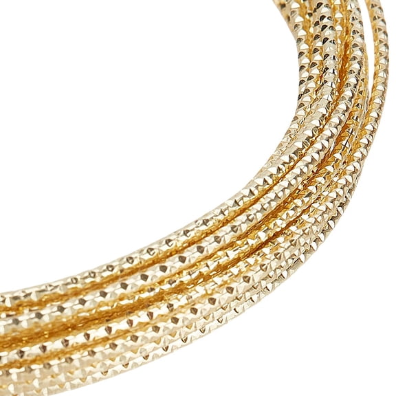 5m 14K Gold Plated Wire 1.5mm Round Half Hard Bead Cord Copper Wire Soft Temper Brass Wire for Bracelet Necklace Charm Beading Craft Jewelry Making Findings Wrapping Gardening