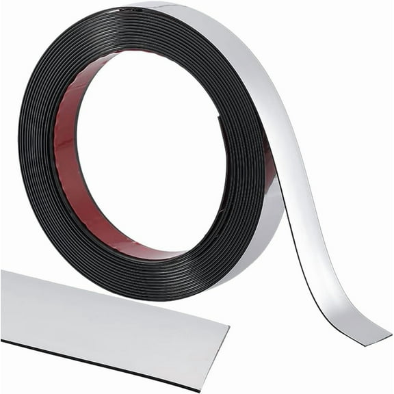 5m*20mm Molding Trim Peel and Stick Silver Flexible Mirror Border Self-Adhesive Decorative Strip for Wall Ceiling Floor Panel Cabinet Tile Edge Corner Wardrobe Frame Moulding for DIY