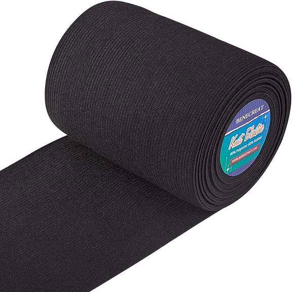 5m Flat Elastic Rubber Band Webbing Garment Sewing Accessories Black 100mm