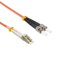 thumbnail image 1 of 5m LC/UPC-ST/UPC OM1 Multimode Duplex OFNR 2.0mm Fiber Optic Patch Cable (2 Pack), 1 of 4