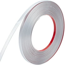 5m Molding Trim Peel and Stick Flexible Self-Adhesive Decorative Strip 6.6mm Wide Silver Waterproof Tile Stickers Wall Seam Sealing Tape for Mirror Ceiling Floor Cabinet Wardrobe Home Decor