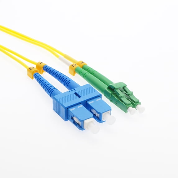 5m SC/UPC-LC/APC Singlemode Duplex OFNR 2.0mm Fiber Optic Patch Cable (8 Pack)