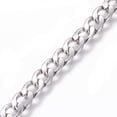 thumbnail image 1 of 5m Tarnish Resistant 201 Stainless Steel Cuban Link Chains Chunky Curb Chains Twisted Chains Unwelded Stainless Steel Color 5.5mm Links: 7.8x5.5x1.5mm, 1 of 1