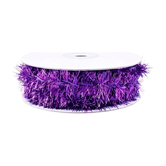 5m Tinsel Garland Ribbon for Christmas Party Decoration Plastic Metallic Wire Vine for Tree Wall Railing Indoor Outdoor Use
