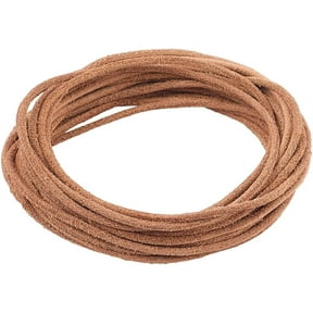 5m x 2.5mm Genuine Leather Cord Round Leather String Top Grain Cowhide Frosted Rope Natural Yak Hide Suede Braiding Threads for DIY