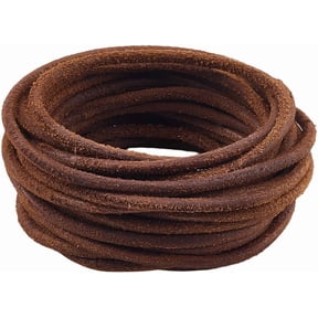 5m x 4mm Genuine Round Leather Cord Frosted Leather String Real Cowhide Rope Natural Yak Hide Suede Braiding Threads