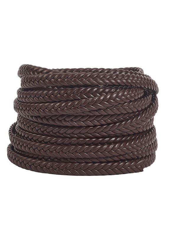 5m x 8mm Leather Cord Flat PU Leather Cord String Leather Braiding Threads Bolo Tie Rope for DIY Crafts Bracelet Choker Necklace Anklets Keychain