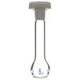 thumbnail image 1 of 5mL Class A Volumetric Flask with Acid Proof Polypropylene Stopper, Borosilicate 3.3 Glass - Eisco Labs, 1 of 1