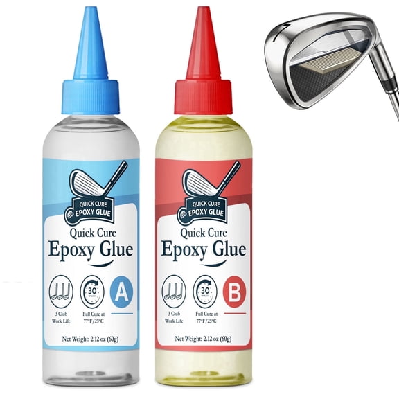 GDDP 60+60ml Quick Cure Golf Club Epoxy, Extra Strength Shaft Adhesive for Drivers, Irons and Putters