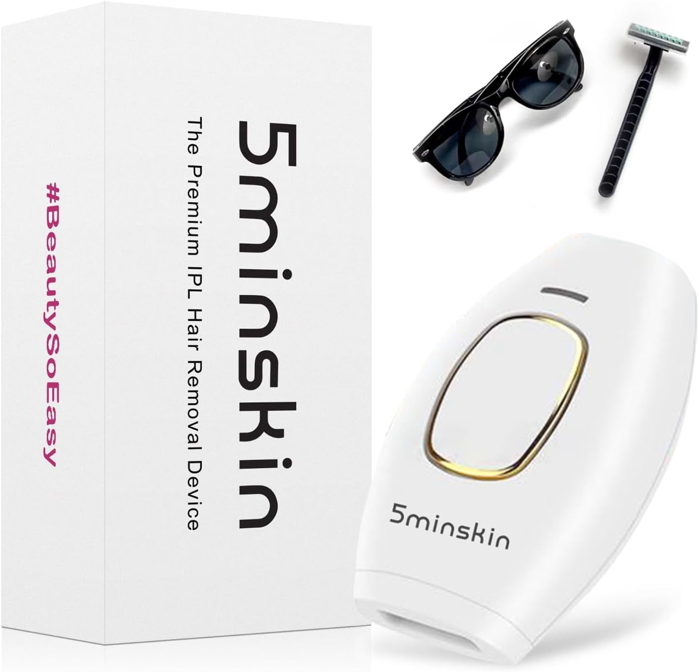 5minskin Permanent Laser Hair Removal Device at Home - Painless Epilator Skincare Routine