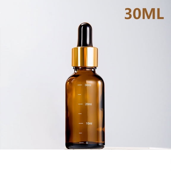 5ml-100ml Dropper Bottles With Scale Reagent Eye Drop Amber Glass Aromatherapy Liquid Pipette Bottle Refillable Bottles Travel