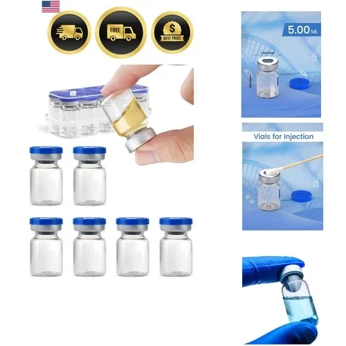 5ml Glass Vials for Injections, Self-Healing Injection Port, Empty Vials for ...