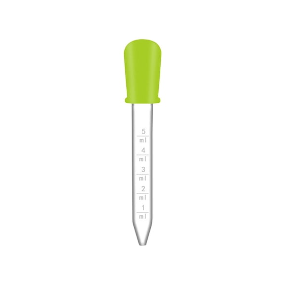 5ml Graduated High Suction Silicone Dropper, Liquid Measuring Tool (Green)