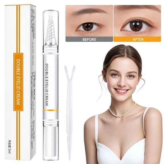 5ml Long-Acting Invisible Double Eyelid Shaping Cream,Double Eyelid Cream,Invisible DoubleEyelid DefiningCream,Quick-Drying Natural Long-Lasting Eyelids Enhancer, for Woman