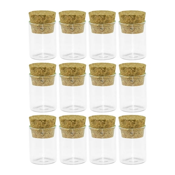 5ml Test Tube Glass Bottle Clear Glass Bottle with Cork Stopper for Wedding Small Wishing Bottles Wholesale 6pcs