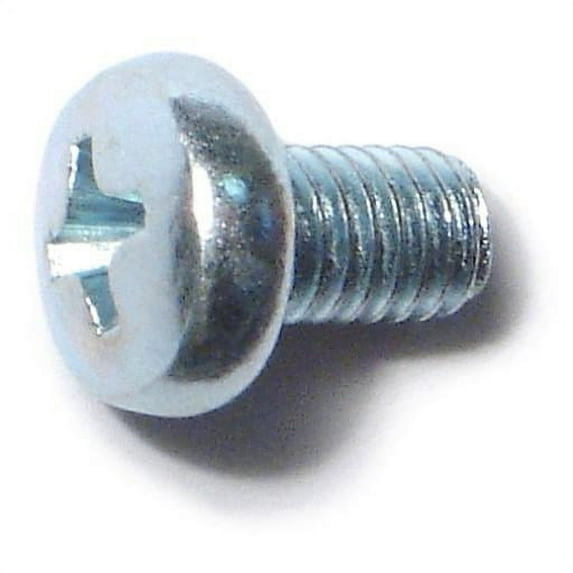 5mm-0.8 x 8mm Zinc Class 4.8 Phillips Pan Head Machine Screws (50 pcs.)