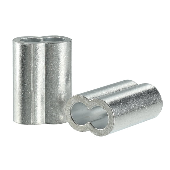 5mm 1/5-inch Cable Wire Rope Aluminum Sleeves Clip Crimping Loop 25pcs