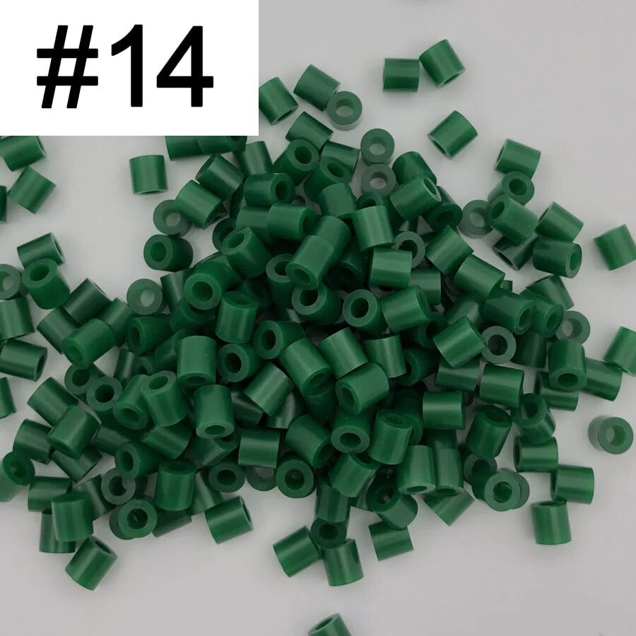 5mm 1000PCS Black white gray blue green purple Hama Beads for Kids Iron