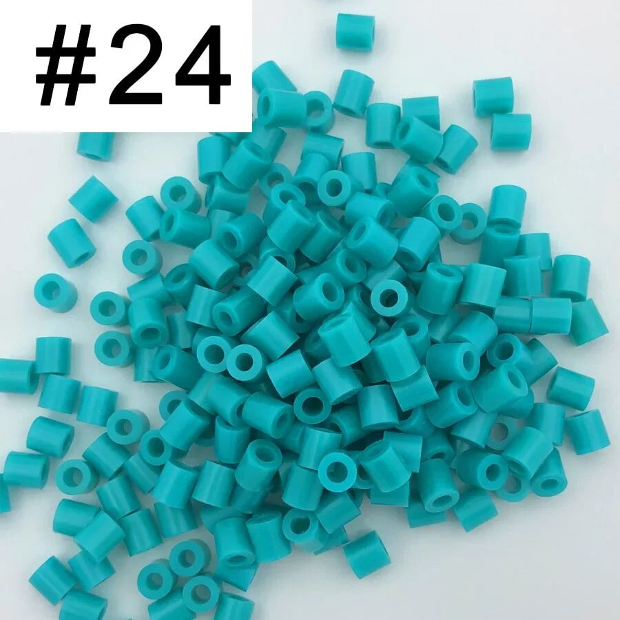 5mm 1000PCS Black white gray blue green purple Hama Beads for Kids Iron