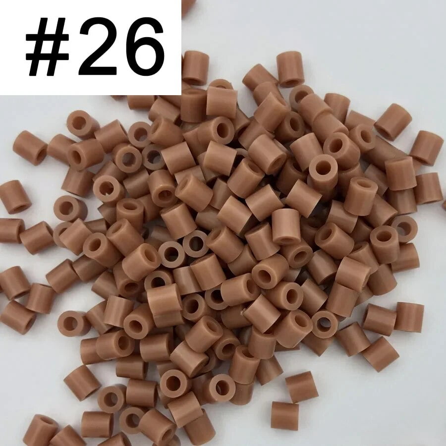 5mm 1000PCS Black white gray blue green purple Hama Beads for Kids Iron